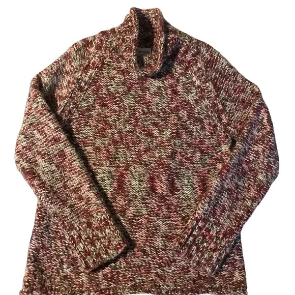 Columbia Multicolor Turtleneck Knitted Wool Blend Sweater Large - Picture 5 of 7